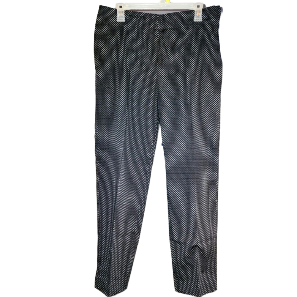 Talbots Heritage Slim Women's Size 10 Black and White Check Ankle Pants